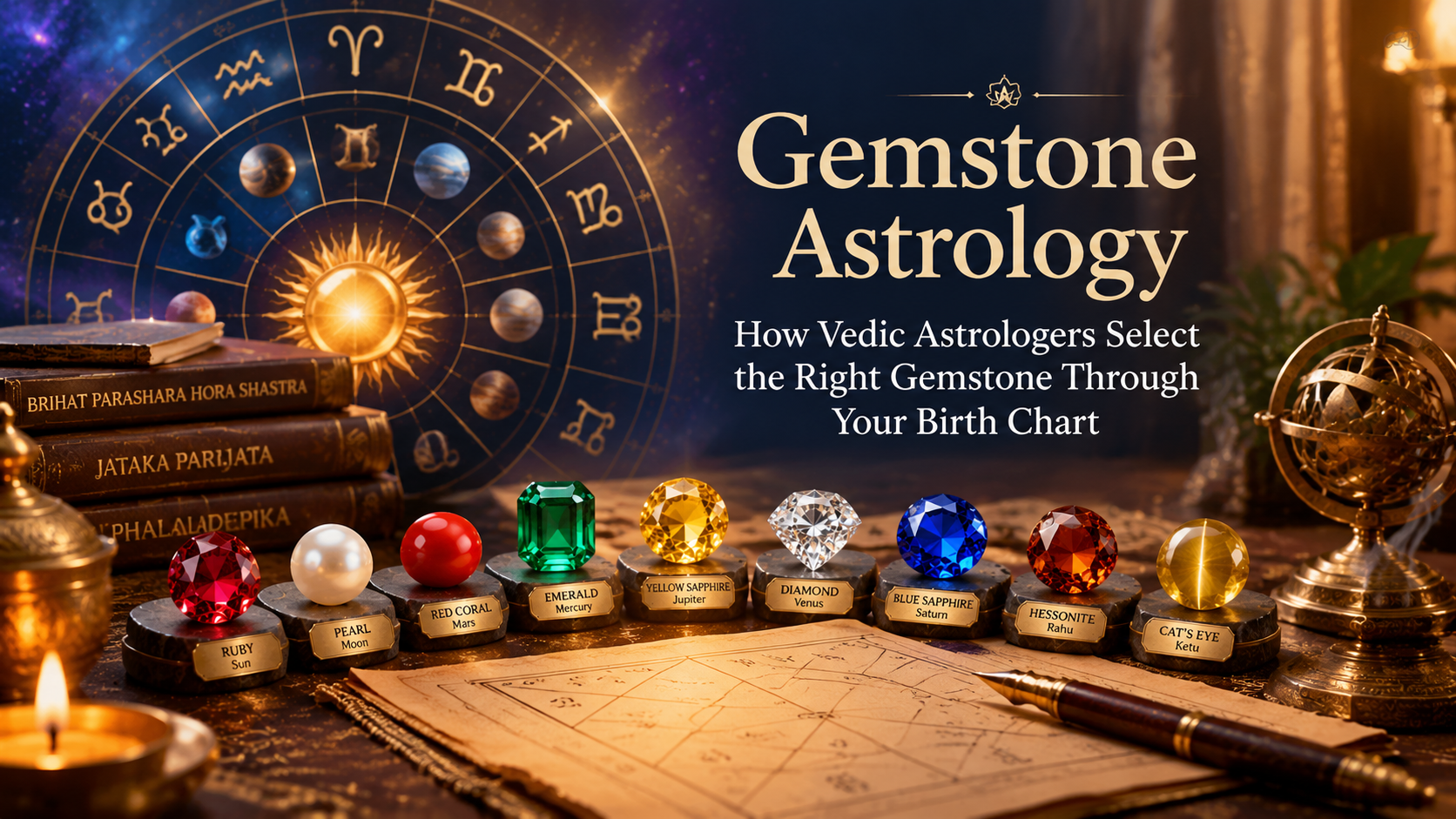 Gemstone Astrology: How Vedic Astrologers Select the Right Gemstone Through Your Birth Chart
